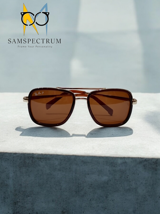 RAY-BAN-Rubber Brown- UV 400-Polarized Sunglasses in Pakistan