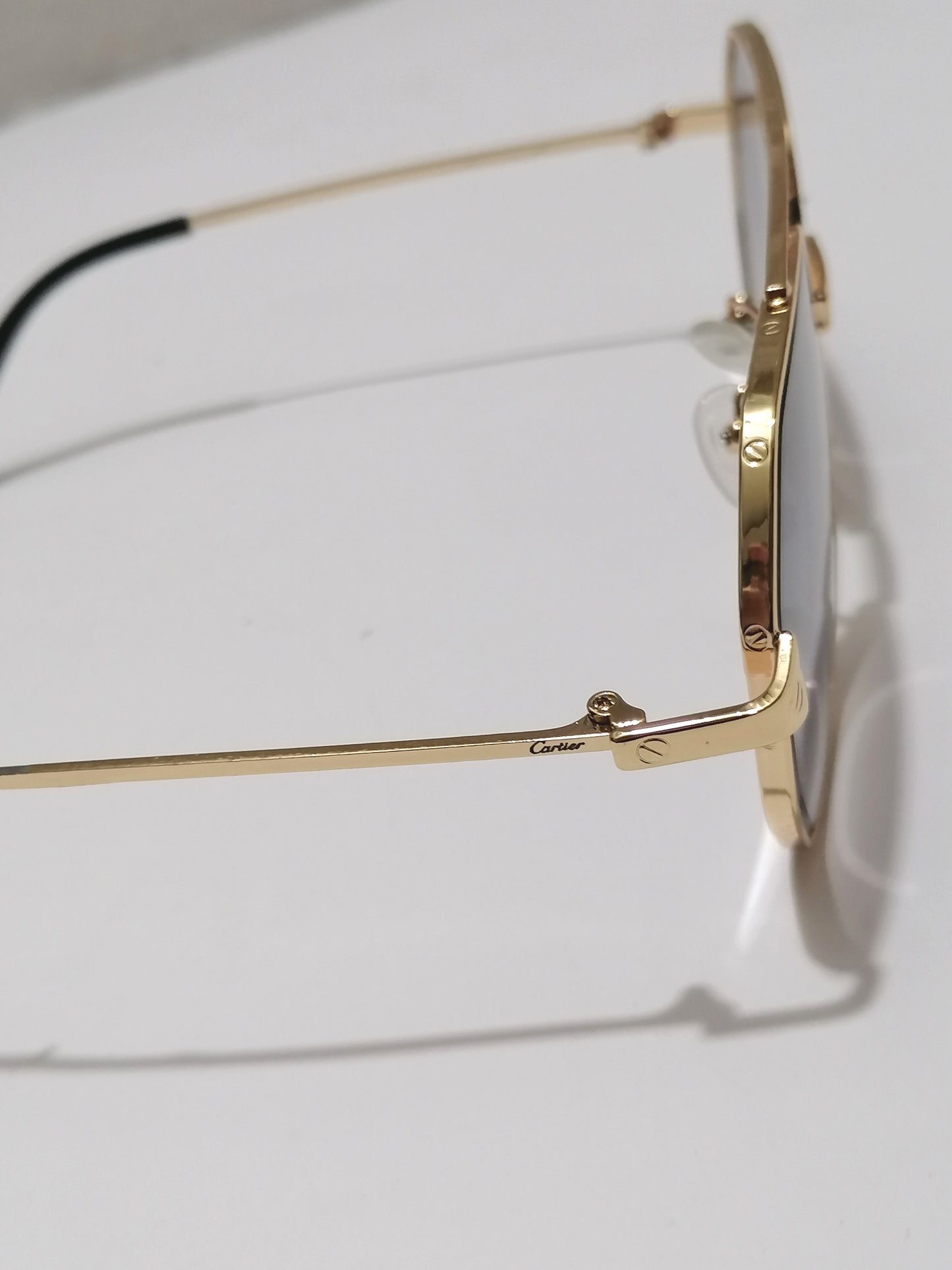 Cartier-Golden frame-Luxury-Double Bridge Sunglasses